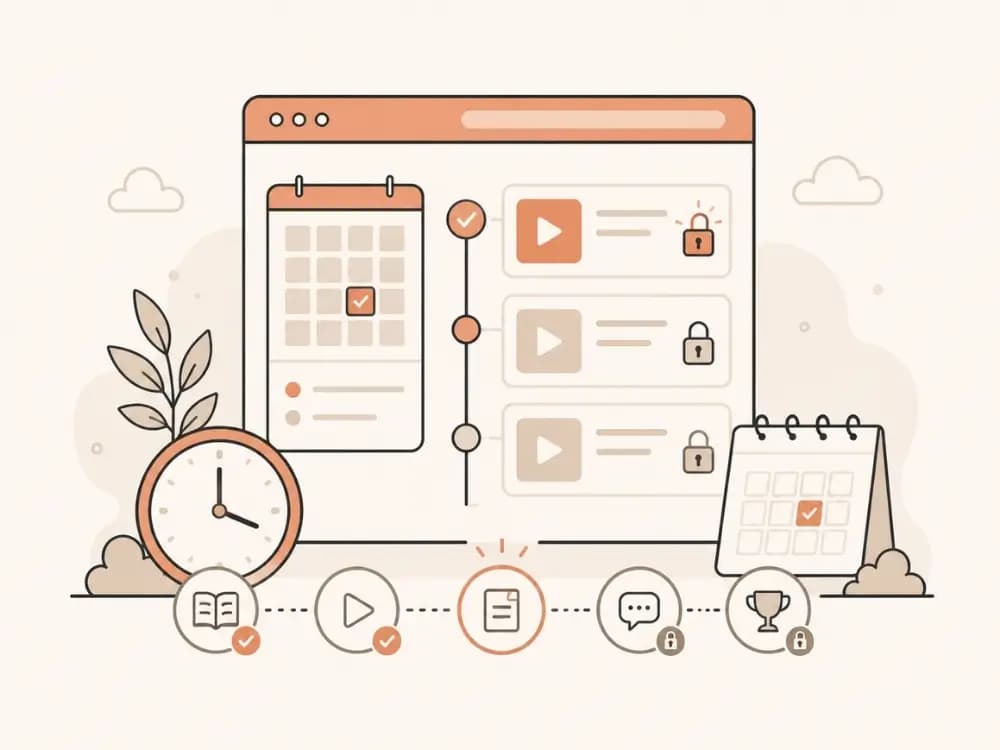 Drip-Feed Lesson Scheduling